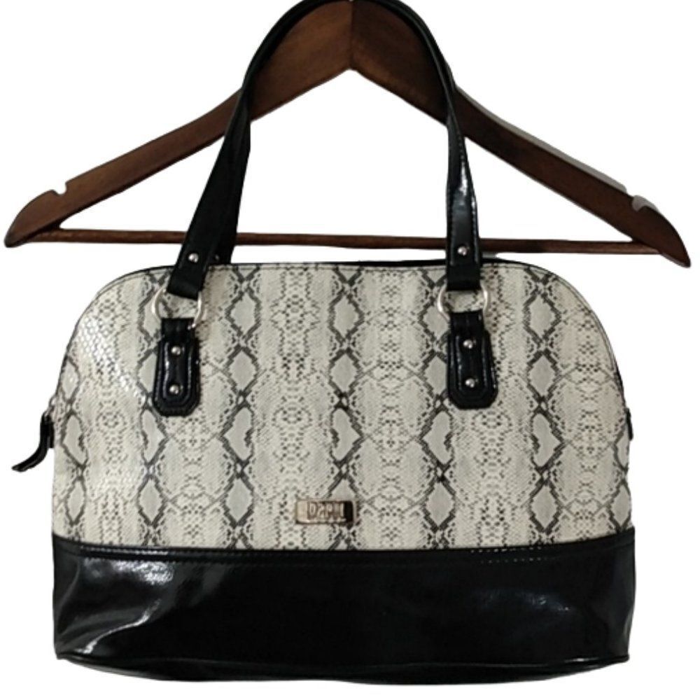 9 & Co Faux Snakeskin Handbag